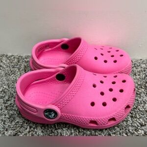 Crocs Waterproof Slip On Classic Pink Comfort Clogs Toddler Size 7c